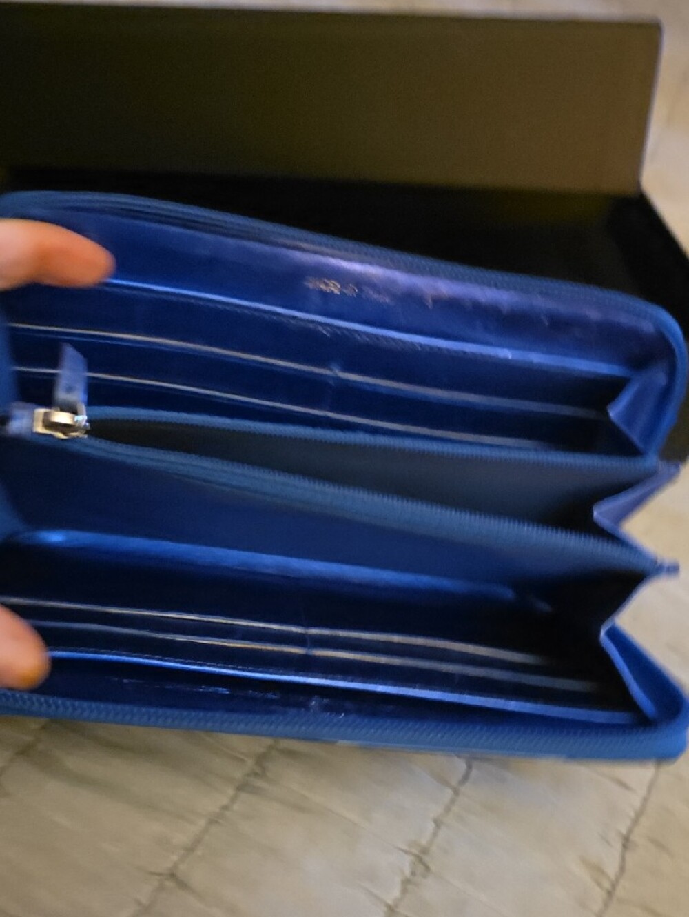 Chanel Boy Wallet/ In Cobalt Blue/ 100% Authentic - Picture 10 of 15